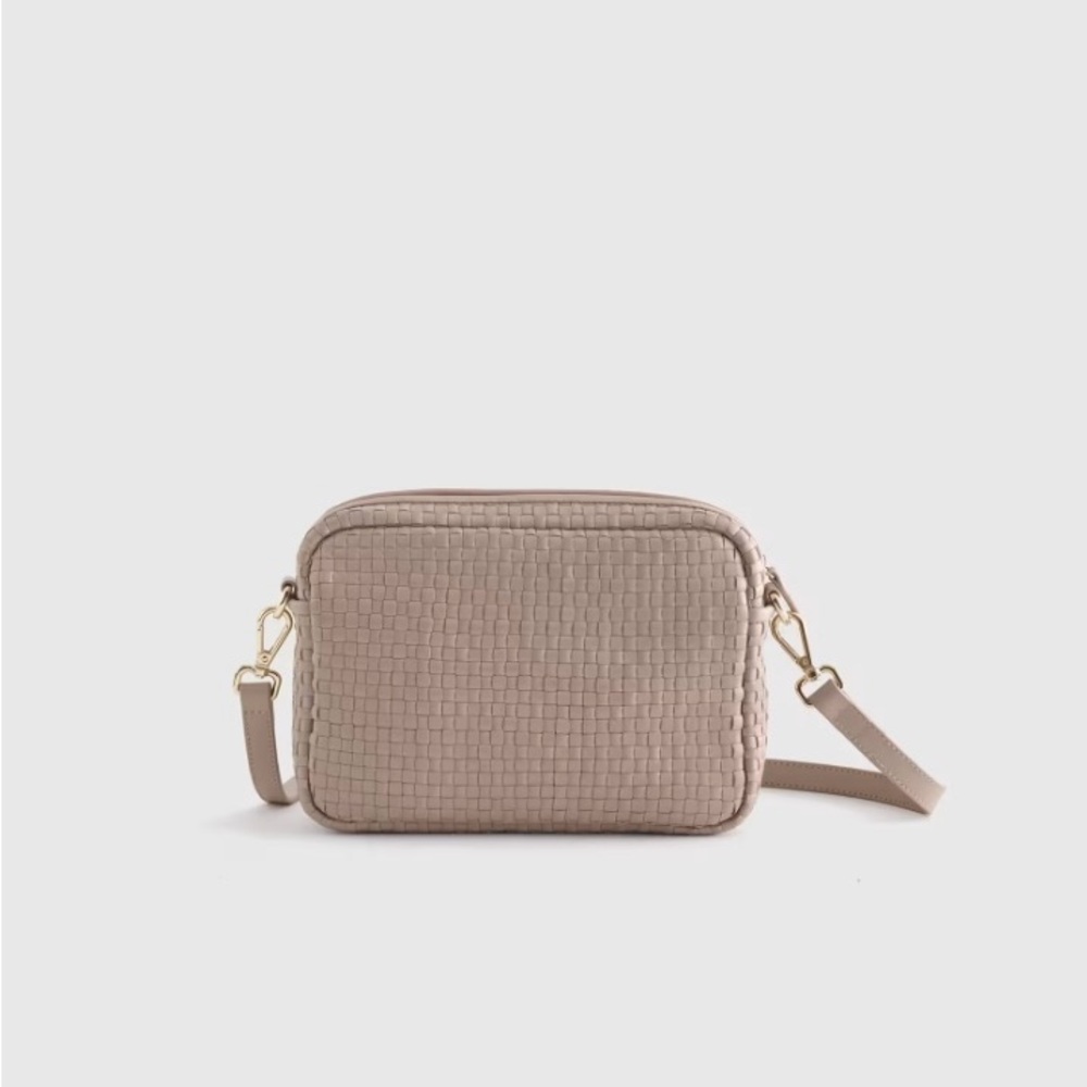 Italian Leather Handwoven Crossbody Bag